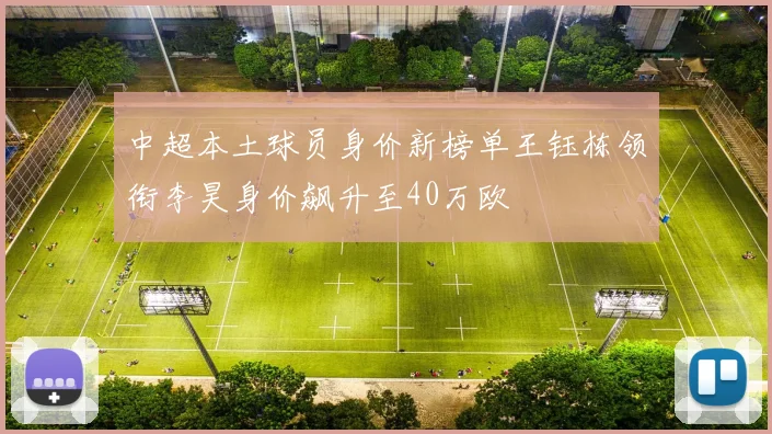 中超本土球员身价新榜单王钰栋领衔李昊身价飙升至40万欧