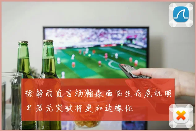 徐静雨直言杨瀚森面临生存危机明年若无突破将更加边缘化